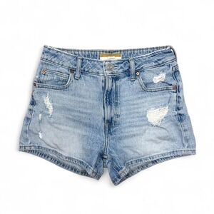 Goldie‎ Blues Jeans High Rise Denim Shorts Size 4 Light Wash Cheeky Shortie